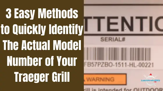 find traeger model number
